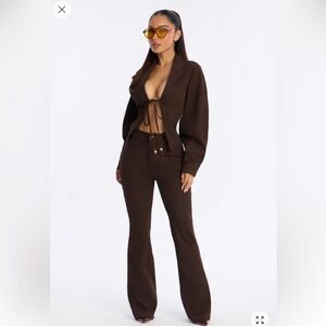Elegant Brown Women's Pants
